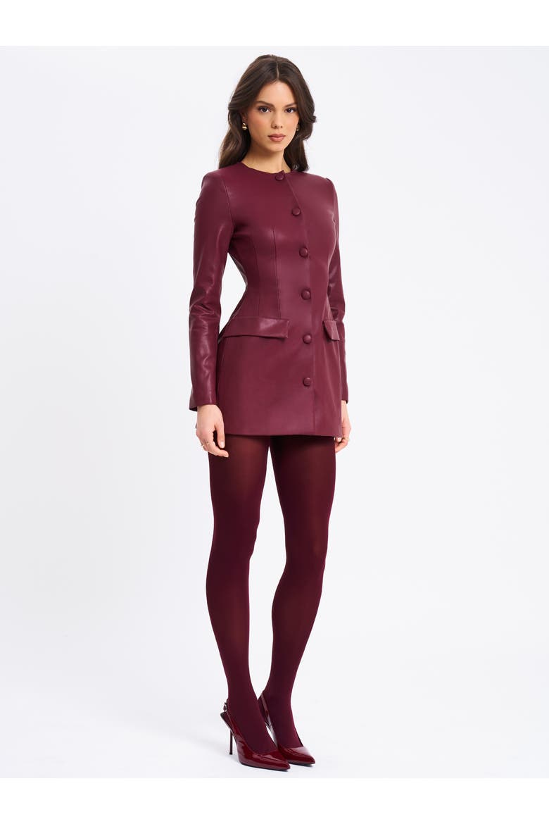 Baila Vegan Leather Blazer Mini Dress
