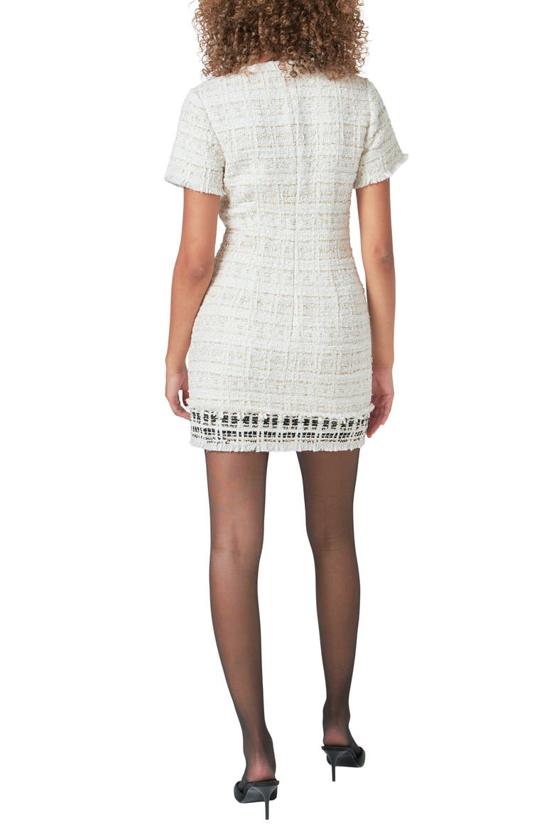 Fringe Tweed Minidress