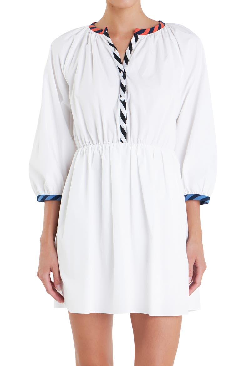 Stripe Poplin Minidress
