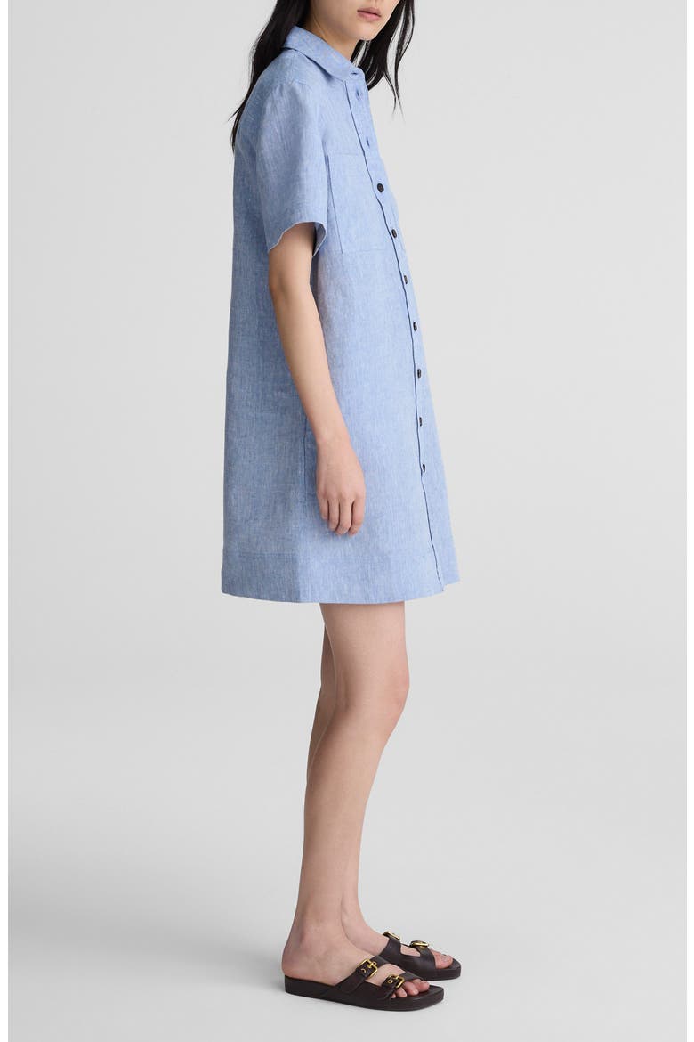 Relaxed Linen Mini Shirtdress