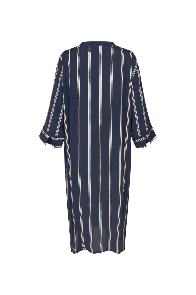 MaNimes Striped Midi Dress