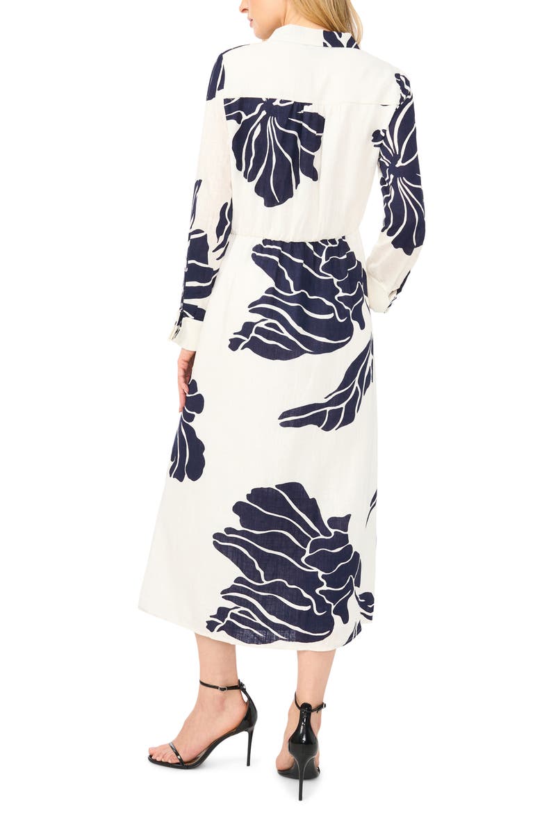 Long Sleeve Tie Waist Maxi Shirtdress