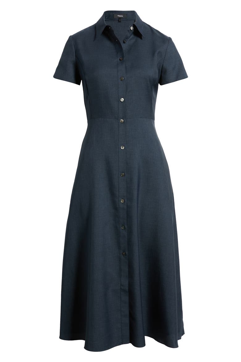 City Fit & Flare Midi Shirtdress