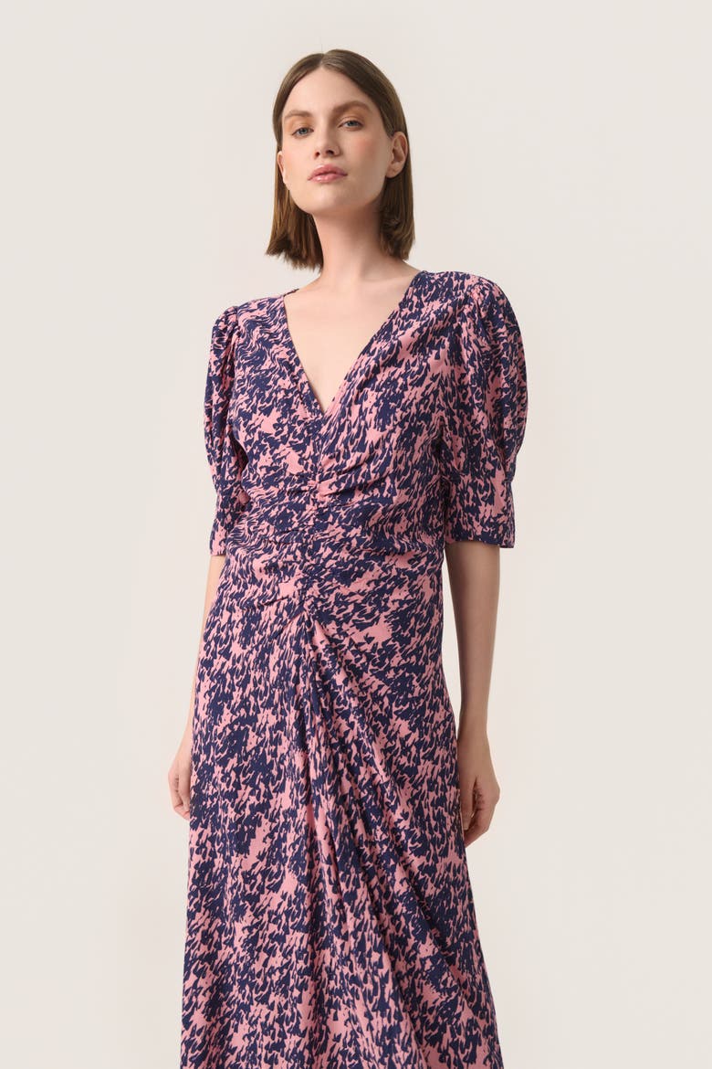 SLSylvia V-neck Short Sleeve Midi Dress