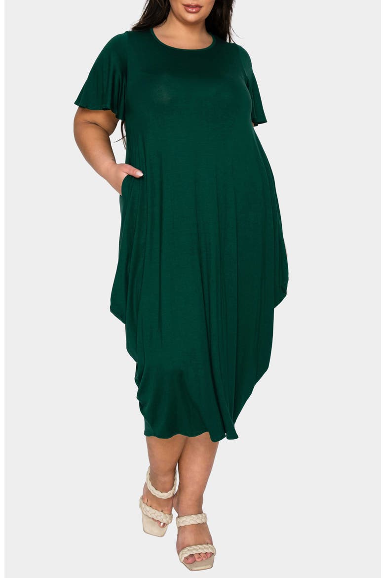Liz Flutter Sleeve Midi Dress