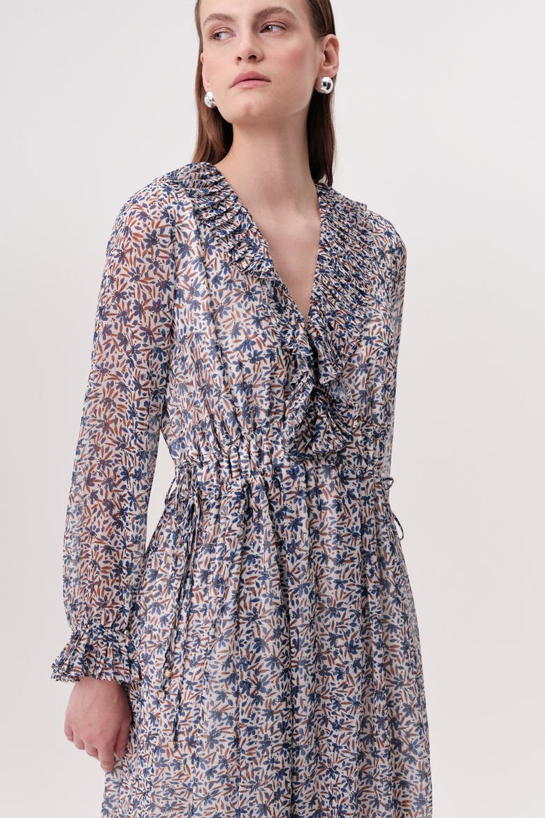 Katy Pleated Tie Waist V
