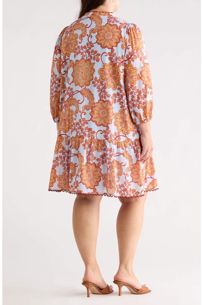 Siany Yamila Floral Ruffle Cotton Dress