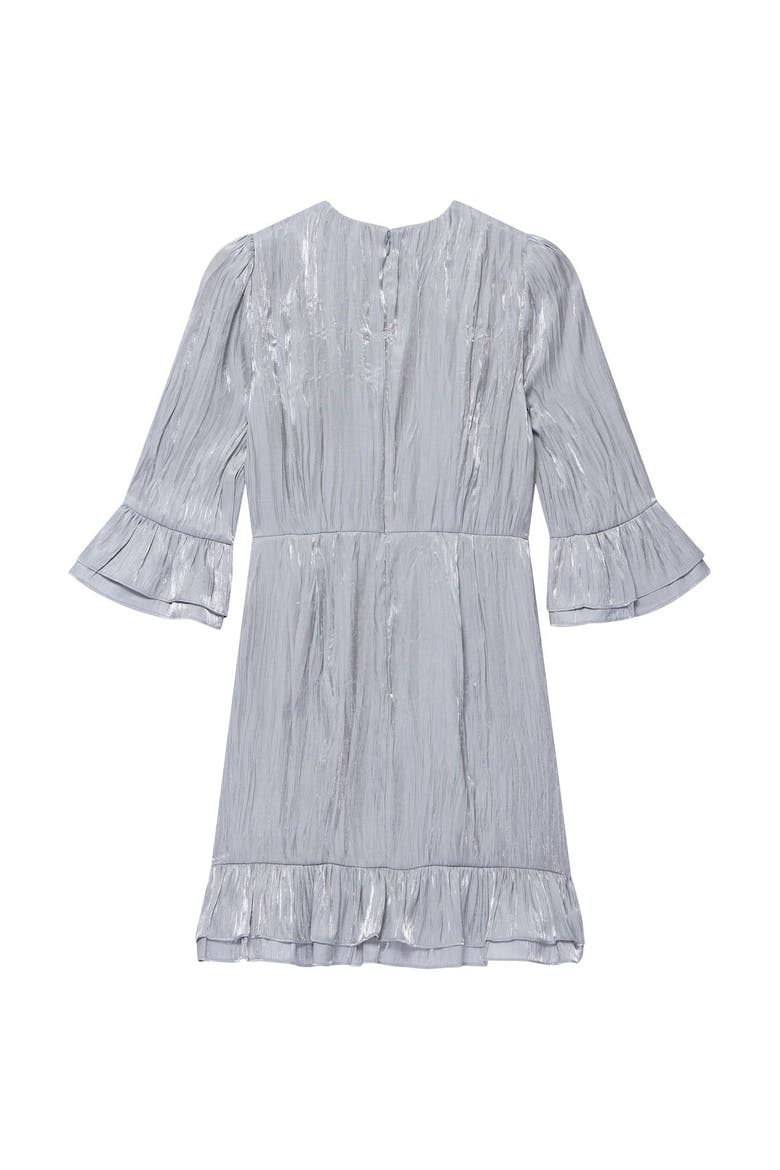 Metallic Ruffle Mini Dress