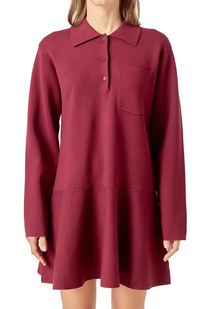 Long Sleeve Knit Minidress