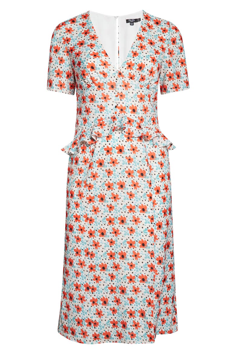 Harrie Floral Ruffle Sheath Dress