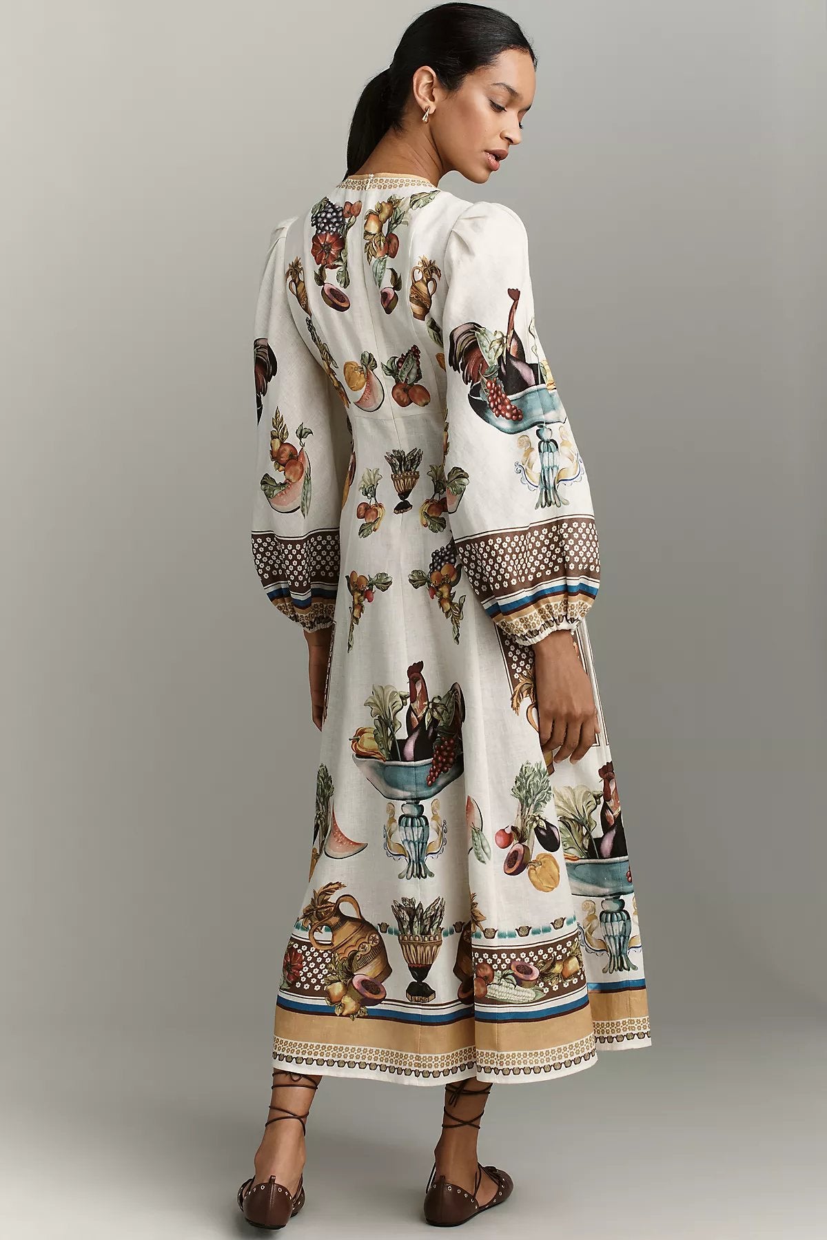 ALÉMAIS Mercado Linen Midi Dress - Image 2