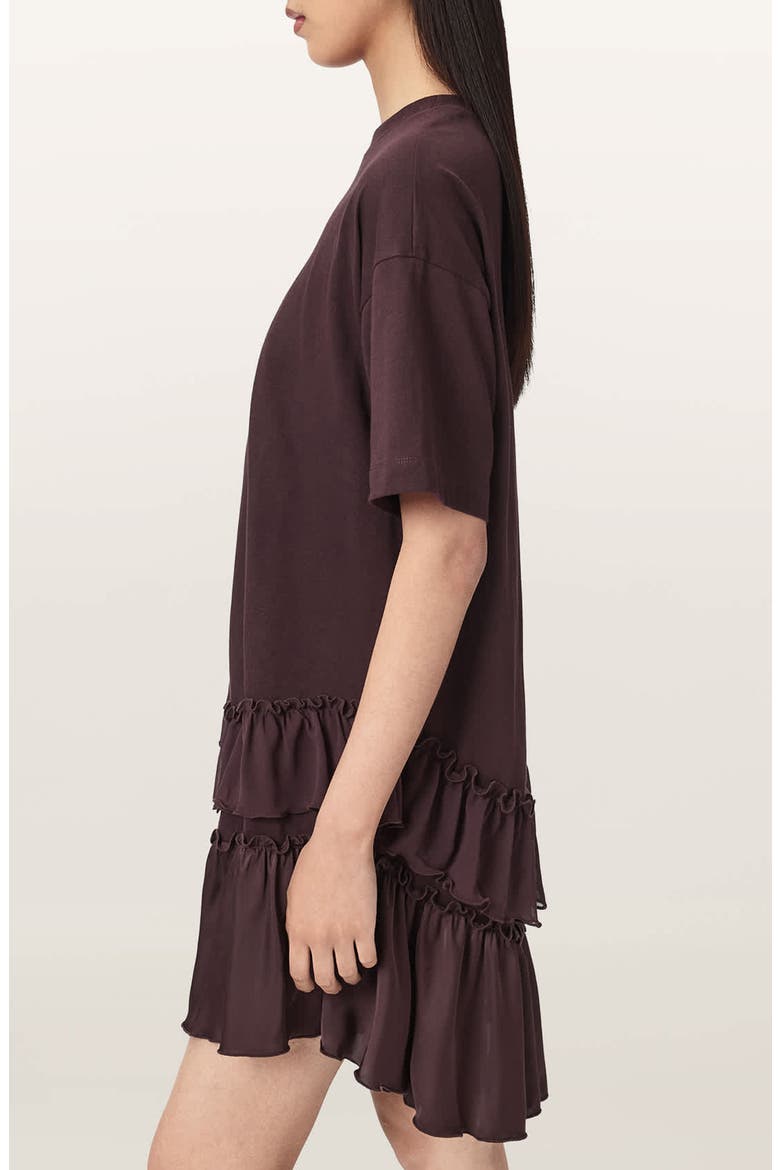 Feyre Ruffle Tiered Cotton T-Shirt Minidress