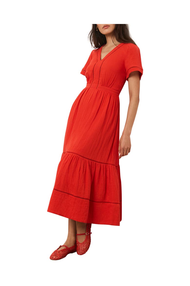 Cotton Cheesecloth Midi Dress