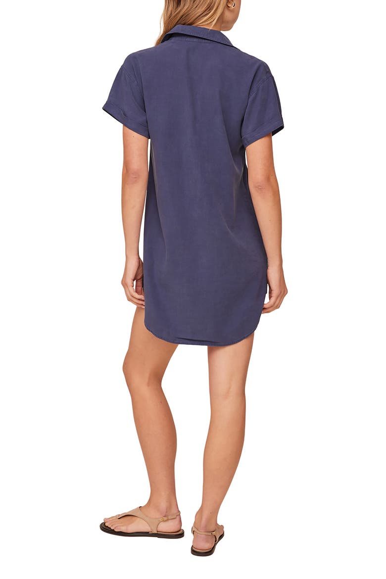 Roll Sleeve Pocket Mini Shirtdress