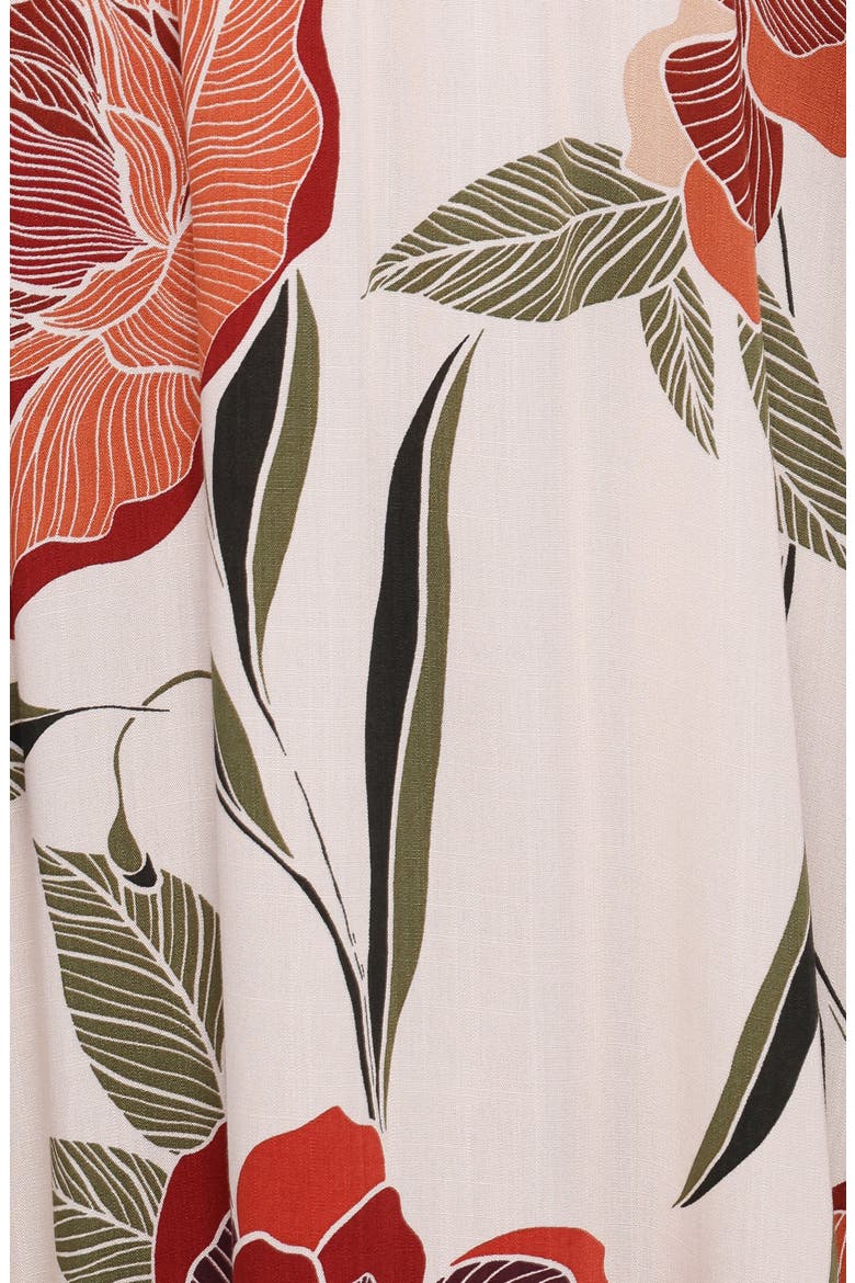 Cerwin Floral Print Long Sleeve Maxi Dress