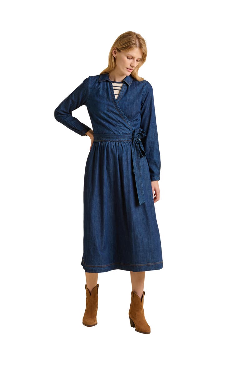 Fern Long Sleeve V-Neck Shirt Midi Dress