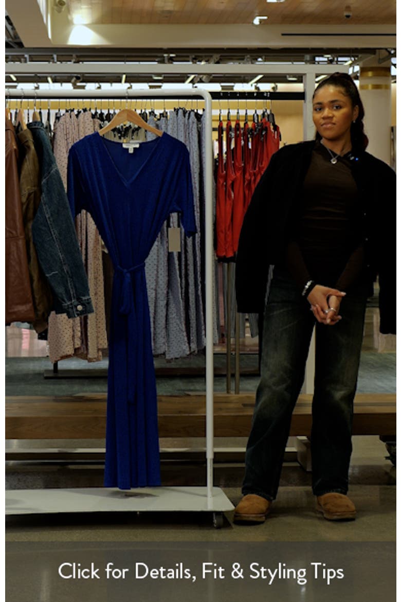 V-Neck Tie Waist Maxi Dress