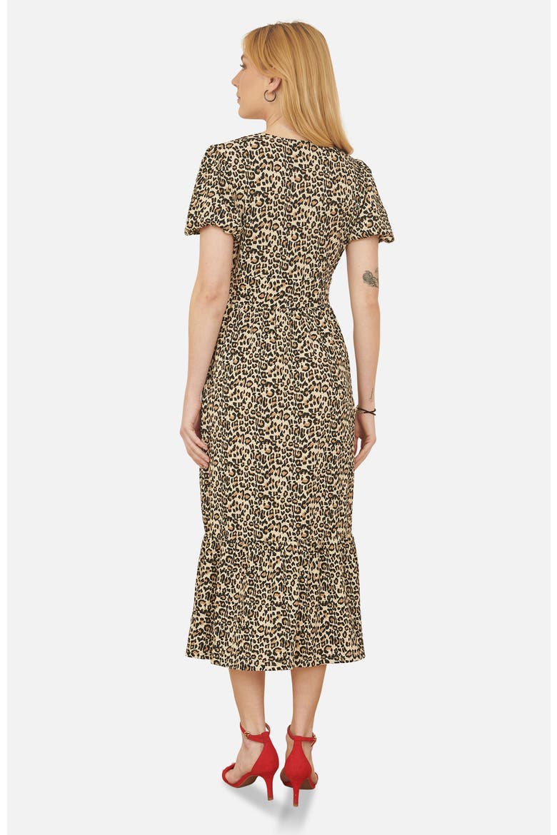 Pleated Button Through Midi Dress