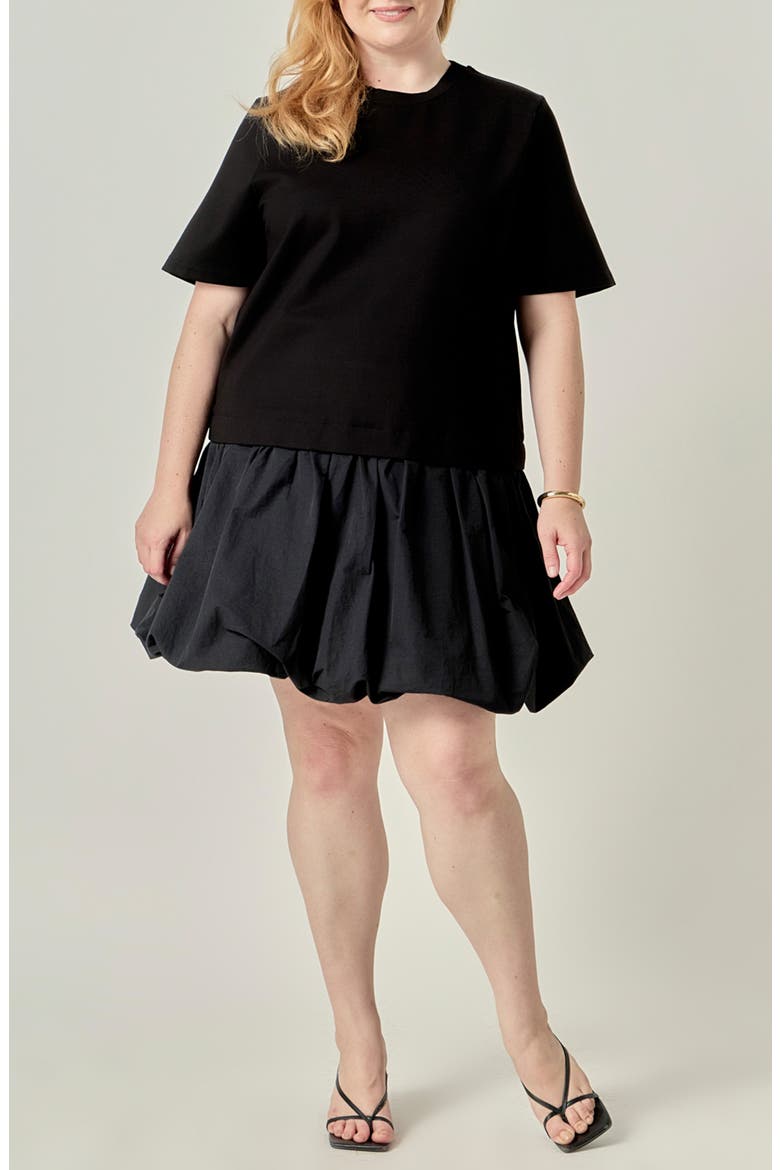 Bubble Mixed Media Minidress