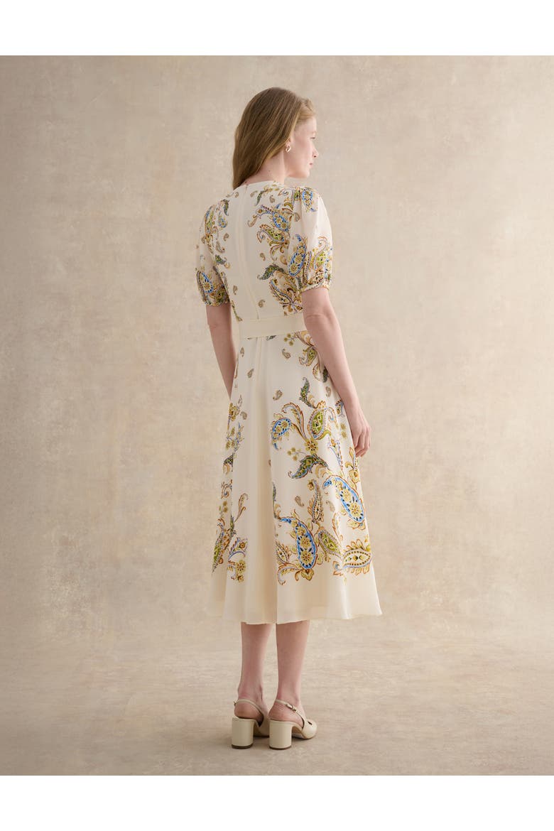 Alma Silk Printed Midi Dress