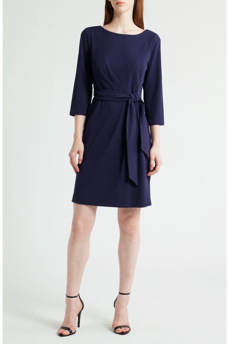 Side Tie Long Sleeve Dress