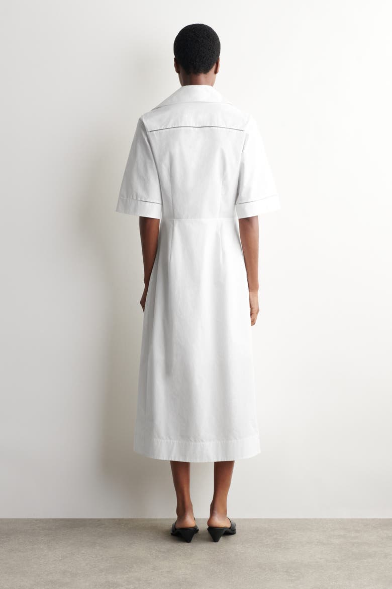 Embroidered Pima Cotton Midi Dress