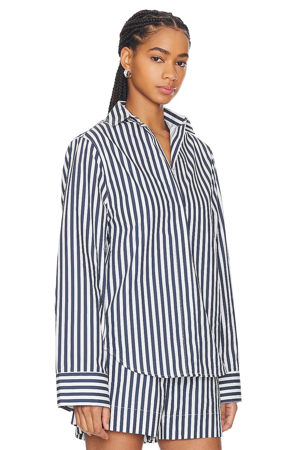 AEXAE Button Up Shirt in Stripe - Image 3