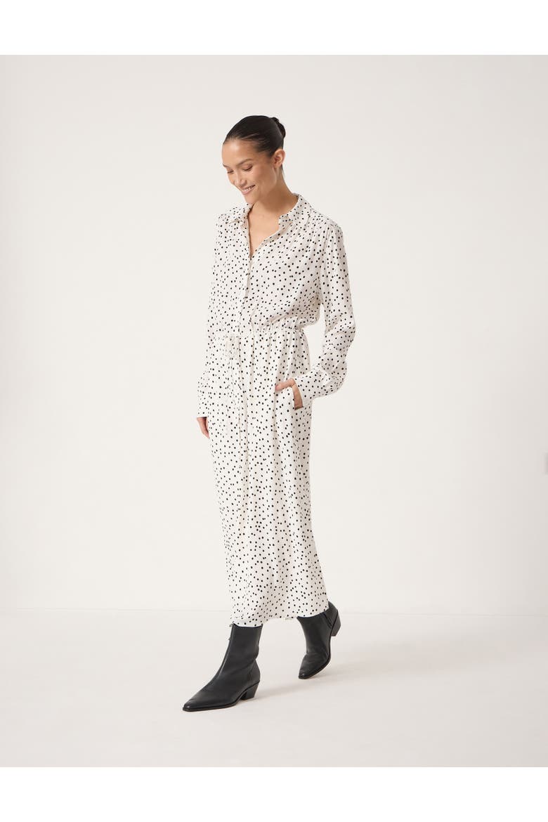 Rosey Polka Dot Midi Shirt Dress