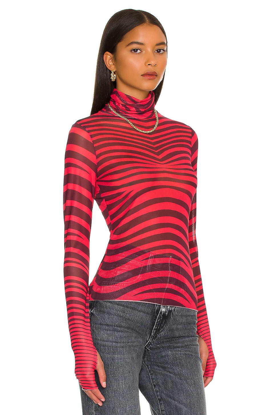 AFRM Zadie Top in Rouge Wave - Image 2