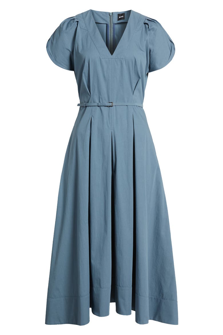 Demnilia Belted Cotton Blend Midi Dress