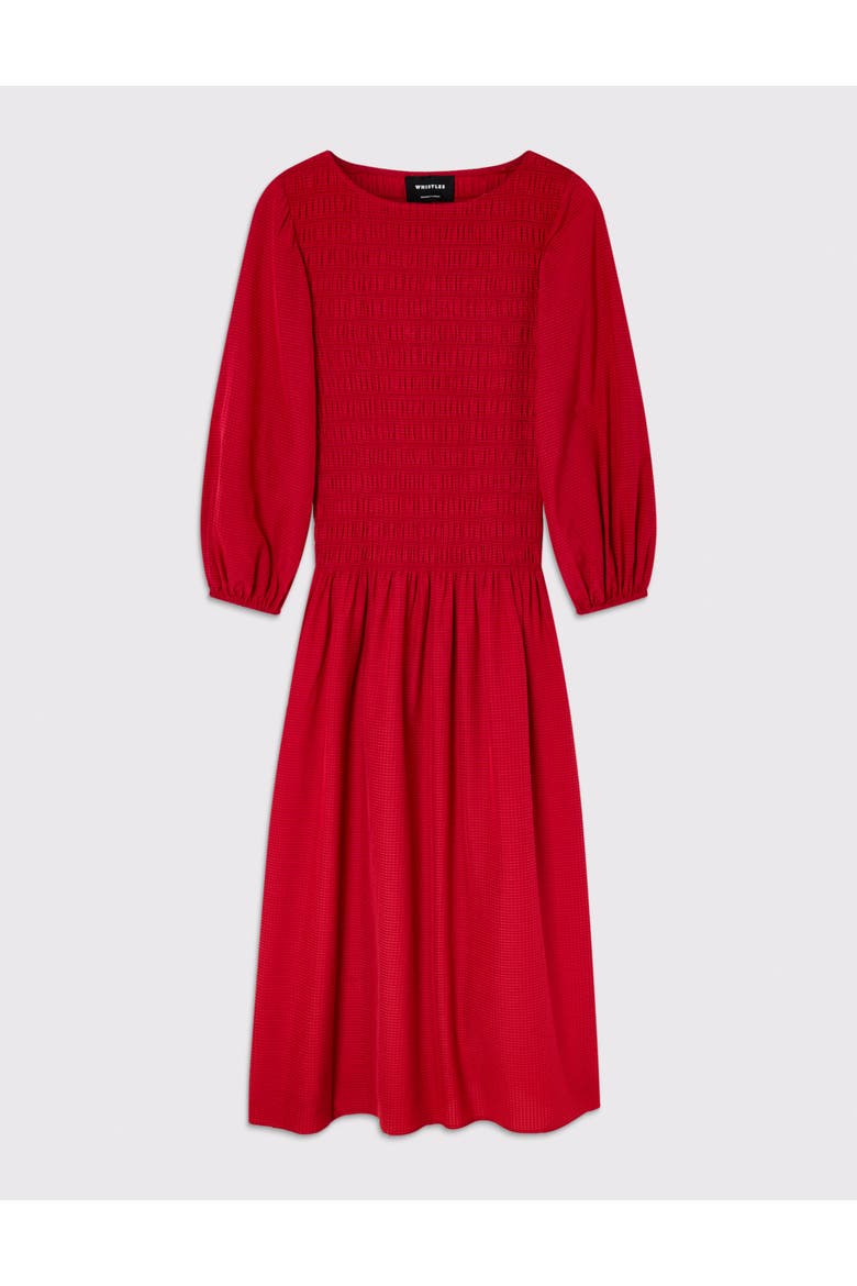 Smocked Bodice Midi Dress