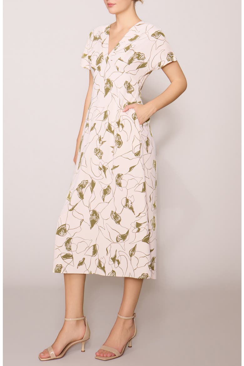 Floral V-Neck Midi Dress