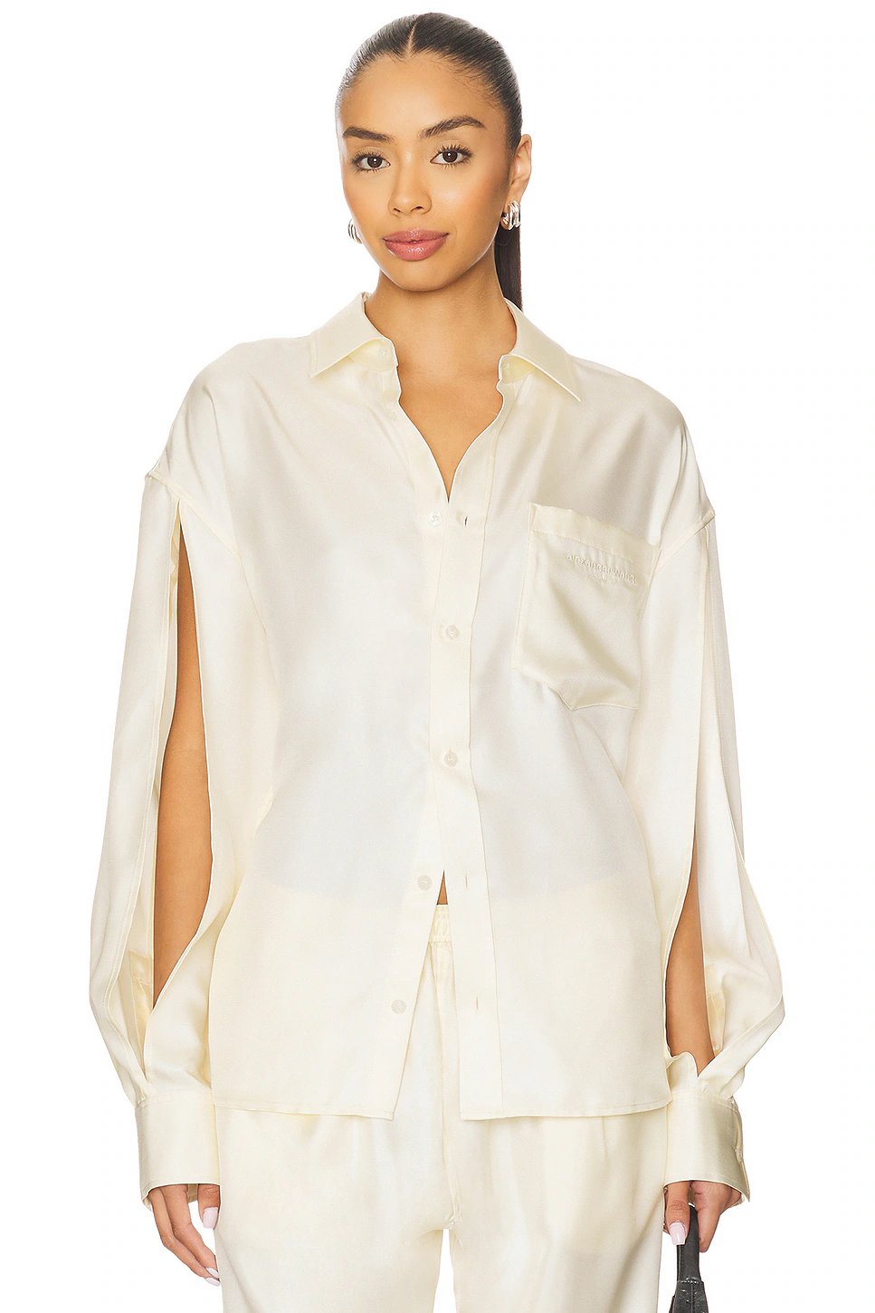 Alexander Wang Button Up Shirt in Ivory - Image 1