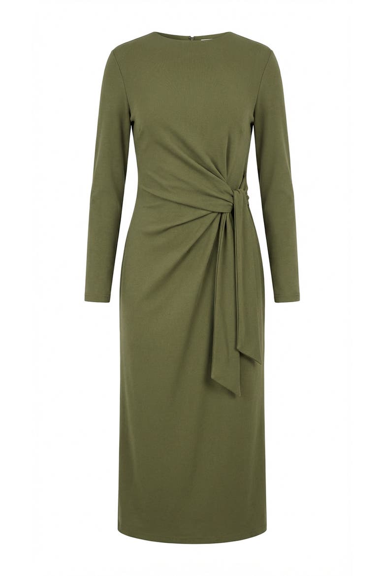 Gascon Crew Neck Long Sleeve Knit Midi Dress