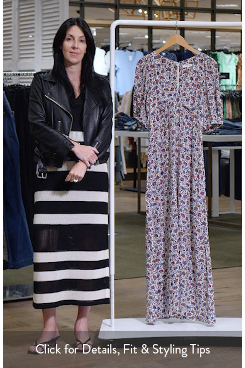 Puff Sleeve Empire Waist Maxi Dress