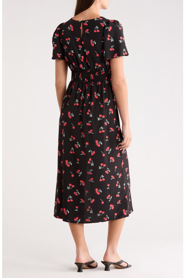 Dusk Bloom Floral Midi Dress