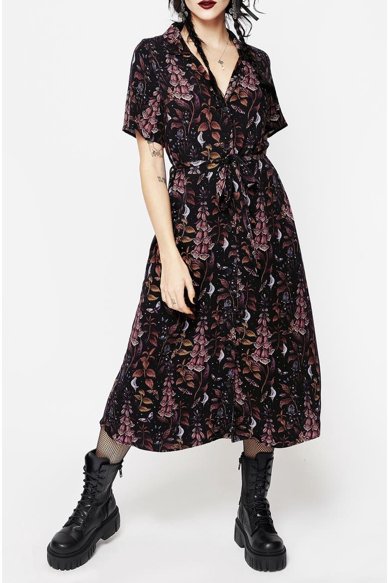 Foxglove Midi Shirt Dress