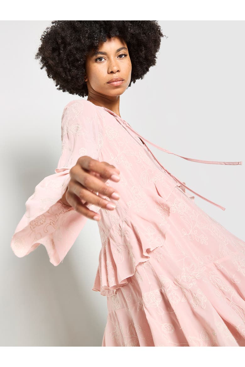 Paisley Embroidered Boho Dress