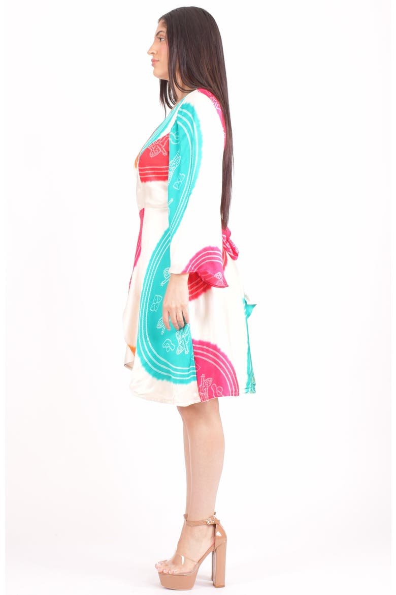 Isla Bandhani Wrap Dress