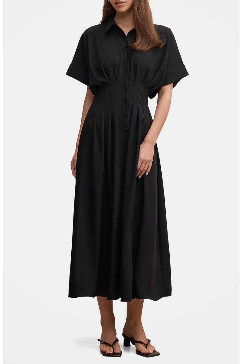 Luciana Darted Midi Shirtdress