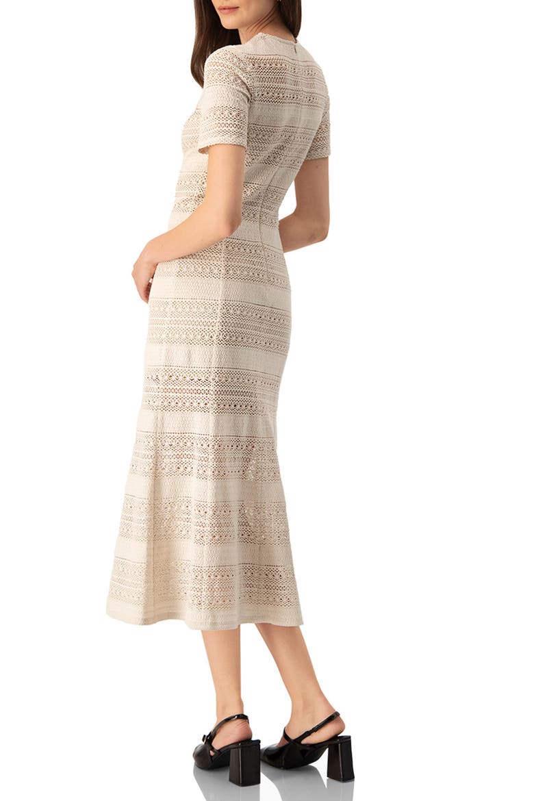 Midi Crochet Striped Dress