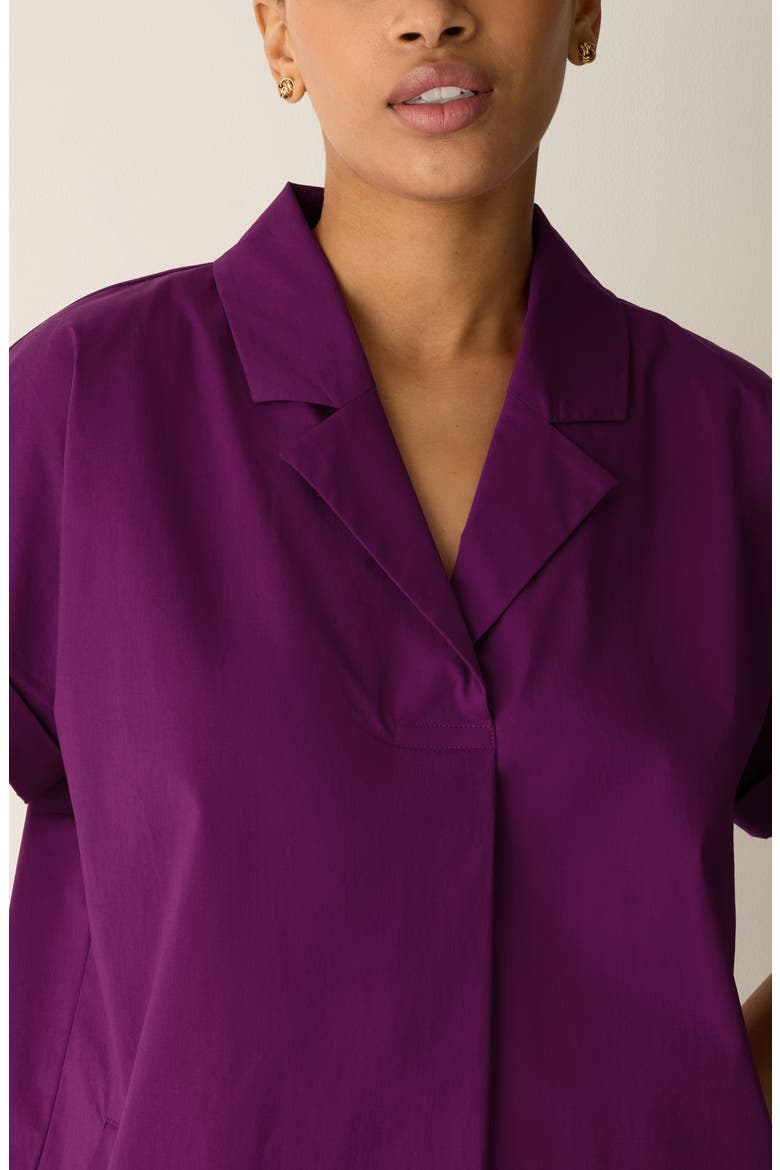 Stretch Poplin Shirtdress