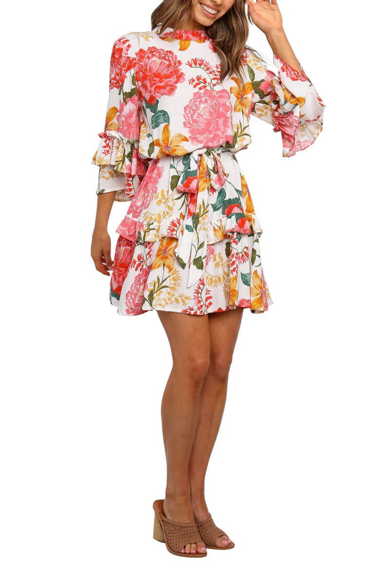Peta Floral Print Tiered Dress