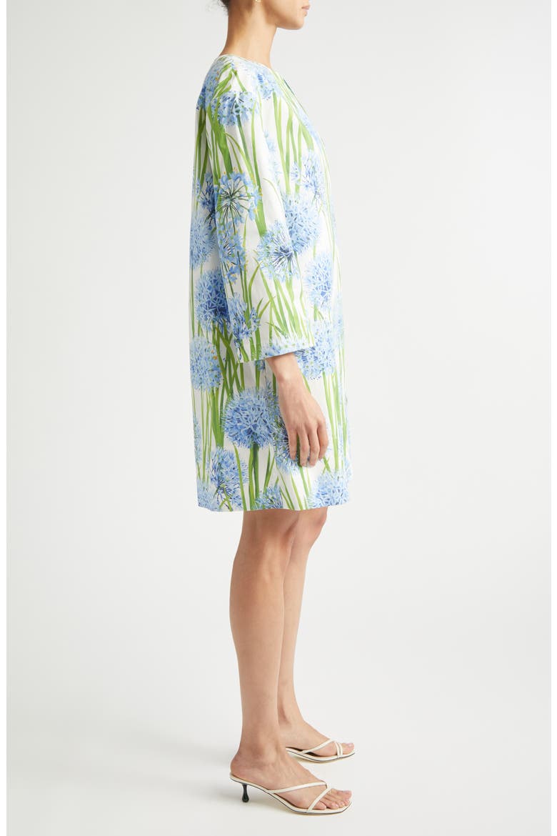 Allium Long Sleeve Stretch Cotton Poplin Minidress