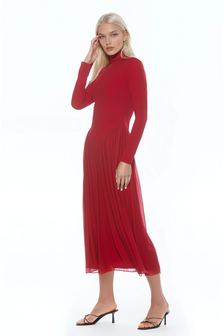 ODETTE MOCKNECK MIDI DRESS