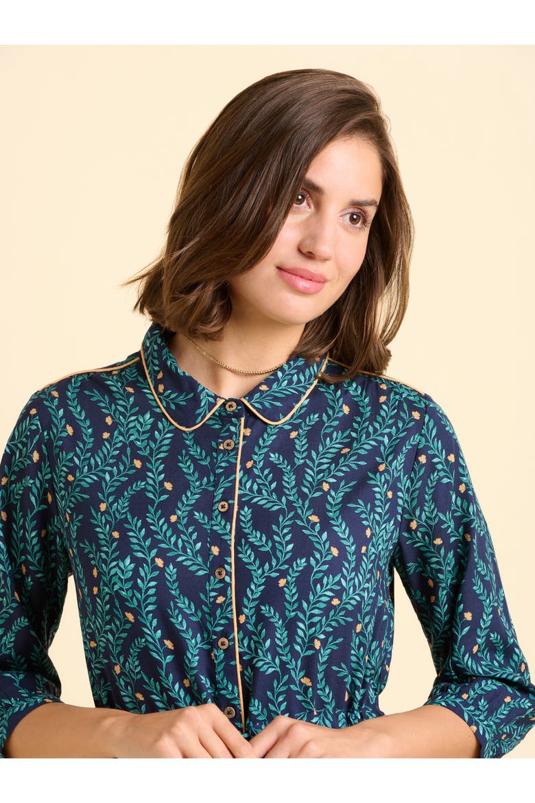 Skye 3/4 Sleeve Shirt Midi Dress