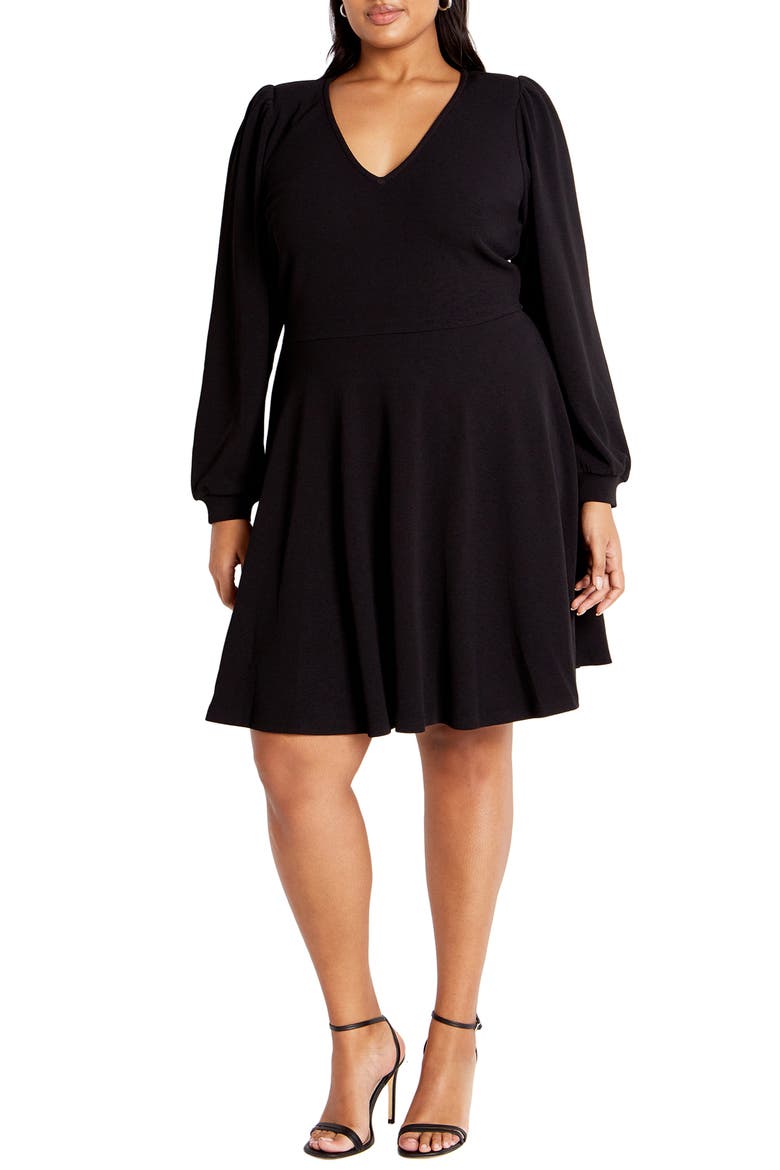 Karter Long Sleeve Fit & Flare Dress