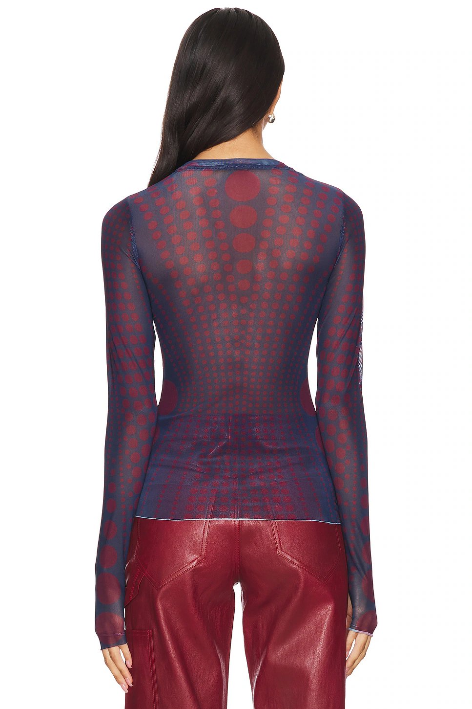 AFRM Kaylee Top in Navy Illusion - Image 5