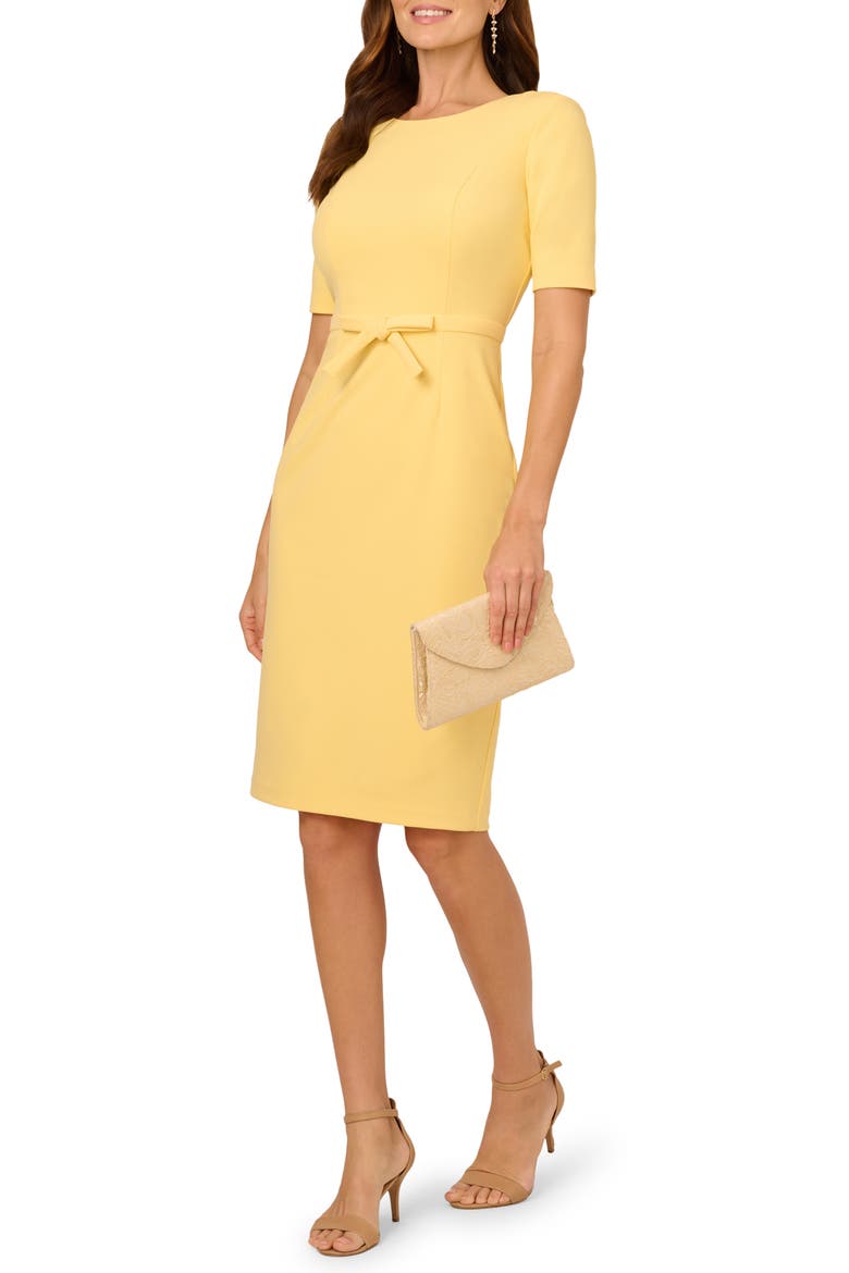 Bow Front Sheath Dress
