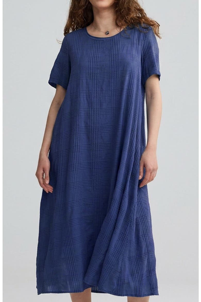 Calla Check-embroidered Dress